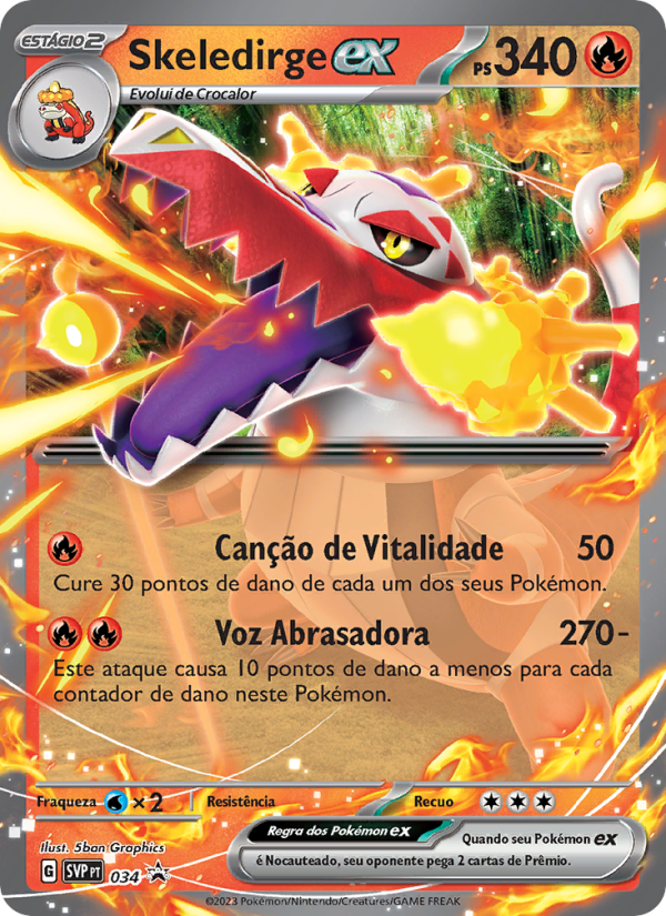 Skeledirge ex 034 — SVP Black Star Promos (Portuguese Pokémon TCG card)