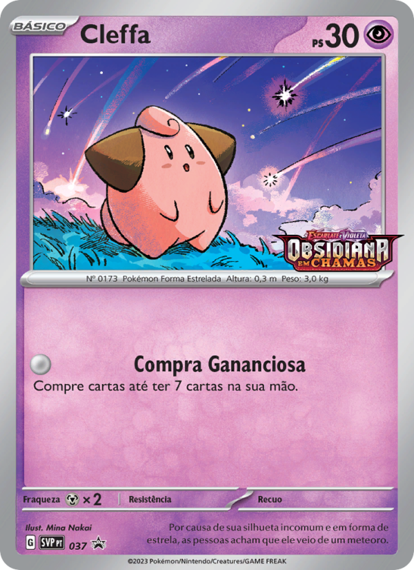 Cleffa 037 — SVP Black Star Promos (Portuguese Pokémon TCG card)