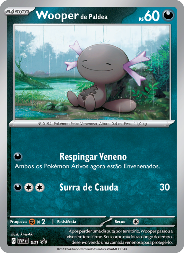 Wooper de Paldea 041 — SVP Black Star Promos (Portuguese Pokémon TCG card)