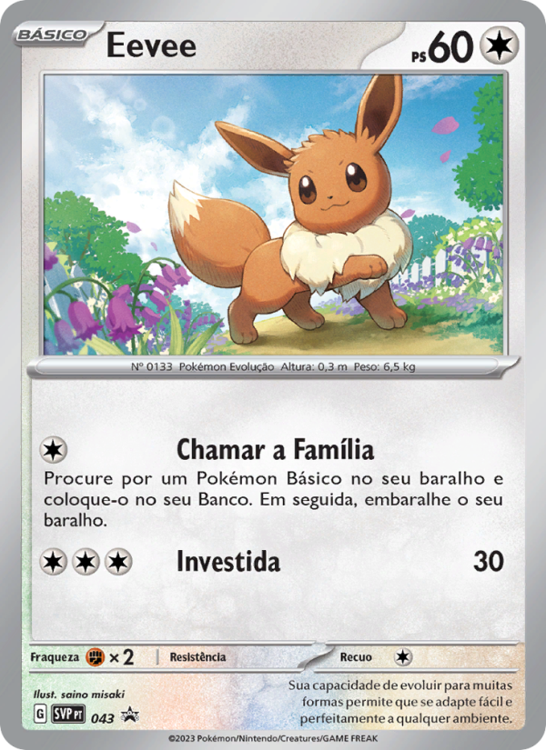 Eevee 043 — SVP Black Star Promos (Portuguese Pokémon TCG card)