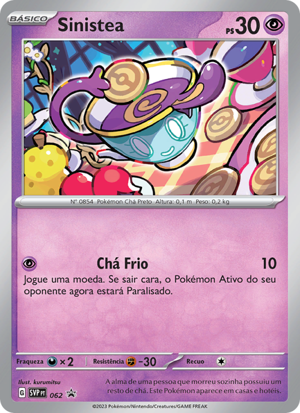 Sinistea 062 — SVP Black Star Promos (Portuguese Pokémon TCG card)