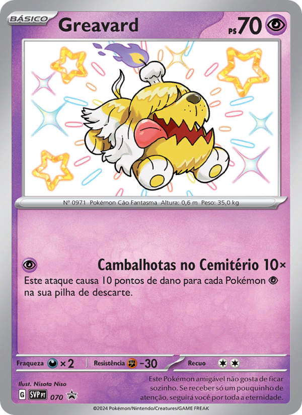 Greavard 070 — SVP Black Star Promos (Portuguese Pokémon TCG card)