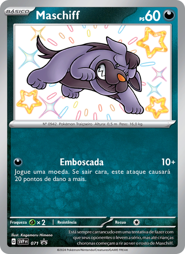 Maschiff 071 — SVP Black Star Promos (Portuguese Pokémon TCG card)