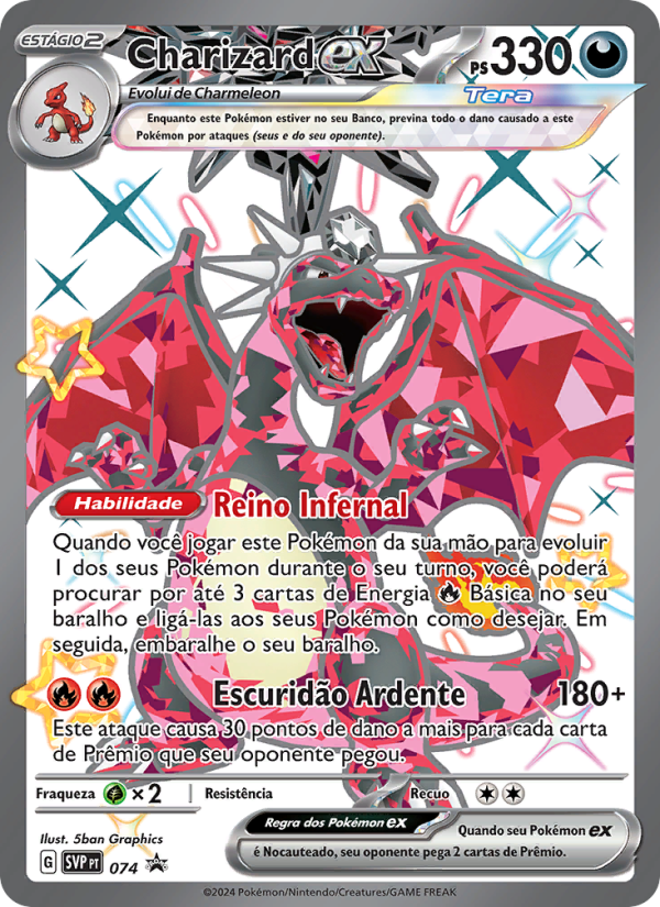Charizard ex 074 — SVP Black Star Promos (Portuguese Pokémon TCG card)