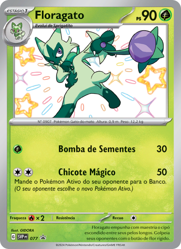 Floragato 077 — SVP Black Star Promos (Portuguese Pokémon TCG card)