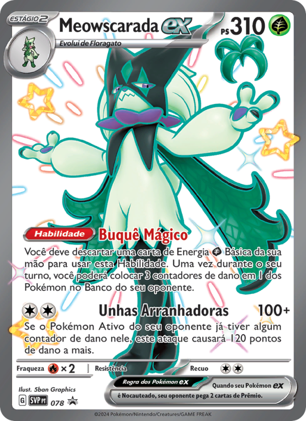 Meowscarada ex 078 — SVP Black Star Promos (Portuguese Pokémon TCG card)