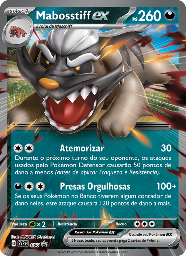 Mabosstiff ex 086 — SVP Black Star Promos (Portuguese Pokémon TCG card)