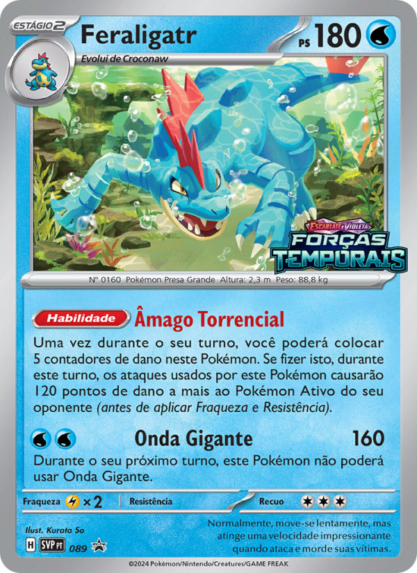Feraligatr 089 — SVP Black Star Promos (Portuguese Pokémon TCG card)