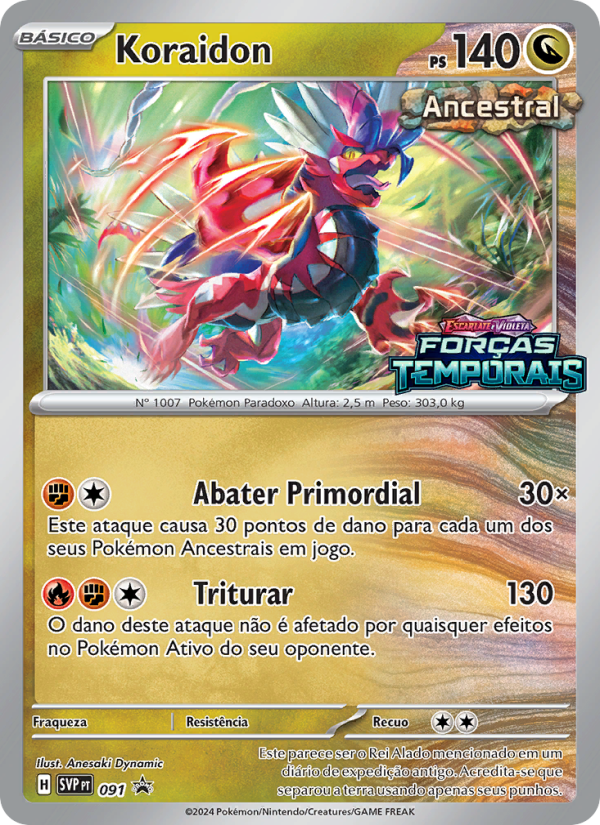 Koraidon 091 — SVP Black Star Promos (Portuguese Pokémon TCG card)