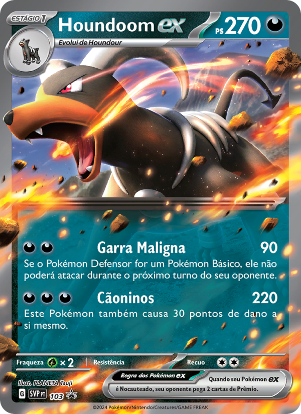 Houndoom ex 103 — SVP Black Star Promos (Portuguese Pokémon TCG card)