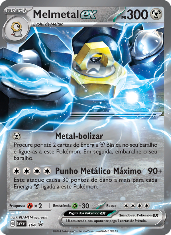 Melmetal ex 104 — SVP Black Star Promos (Portuguese Pokémon TCG card)