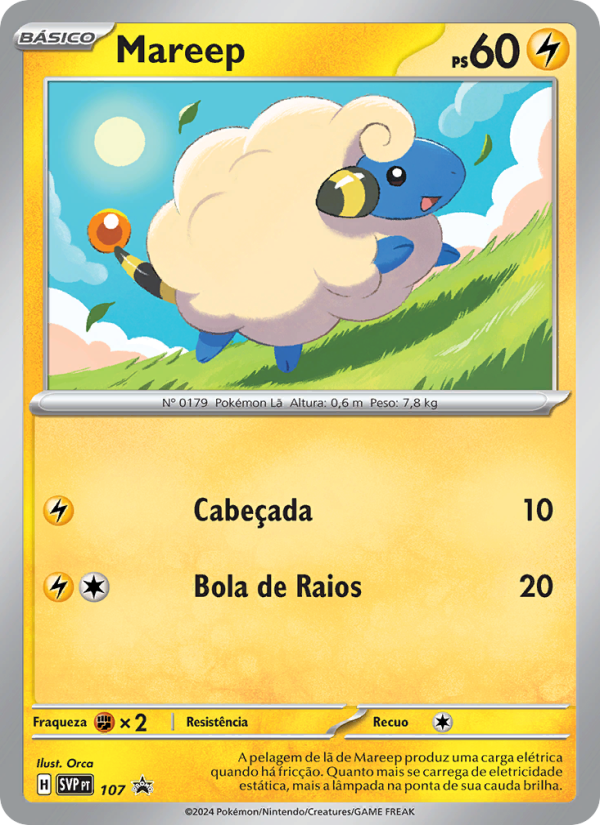 Mareep 107 — SVP Black Star Promos (Portuguese Pokémon TCG card)