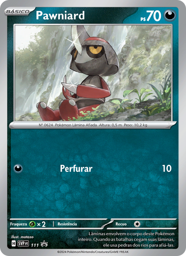 Pawniard 111 — SVP Black Star Promos (Portuguese Pokémon TCG card)