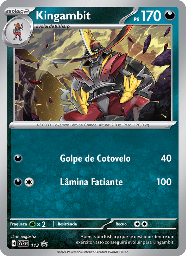 Kingambit 113 — SVP Black Star Promos (Portuguese Pokémon TCG card)