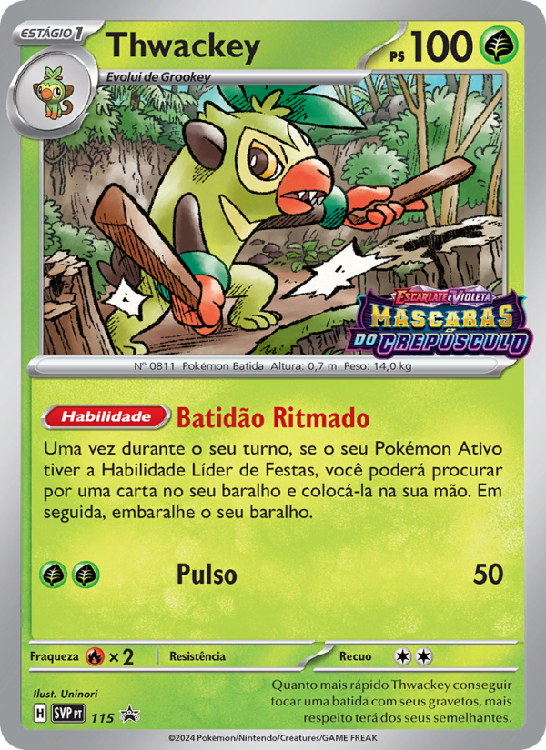 Thwackey 115 — SVP Black Star Promos (Portuguese Pokémon TCG card)