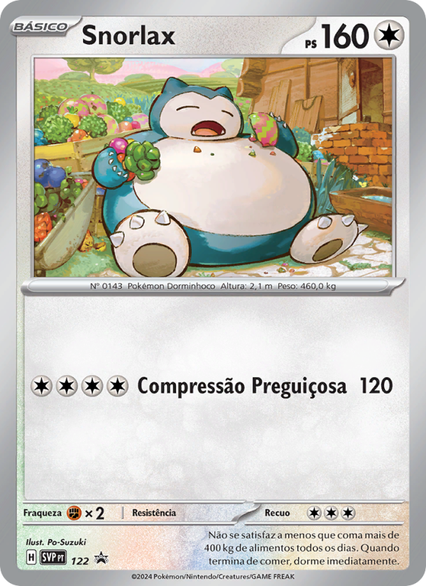 Snorlax 122 — SVP Black Star Promos (Portuguese Pokémon TCG card)