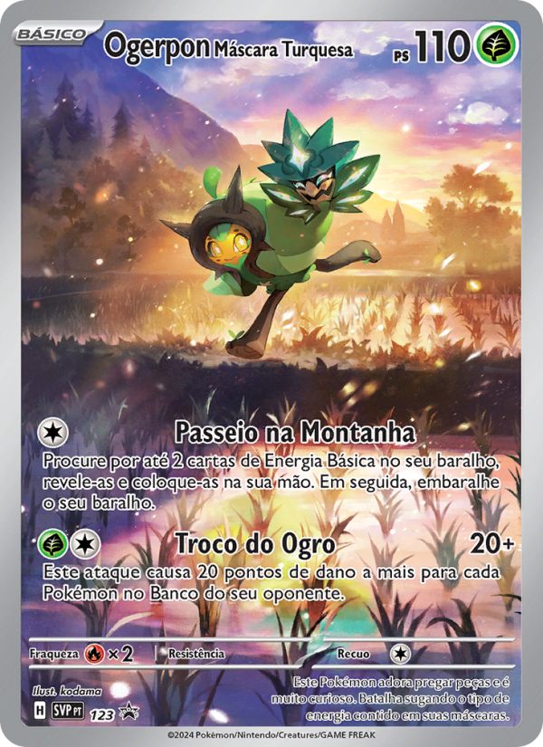 Ogerpon Máscara Turquesa 123 — SVP Black Star Promos (Portuguese Pokémon TCG card)