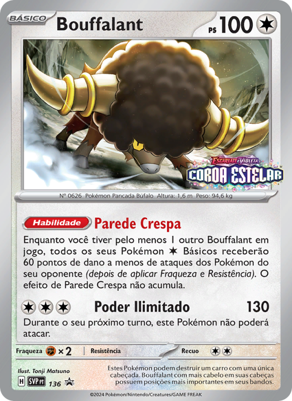 Bouffalant 136 — SVP Black Star Promos (Portuguese Pokémon TCG card)