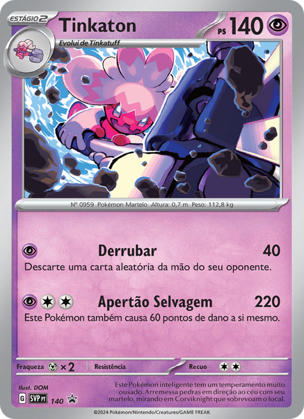 Tinkaton 140 — SVP Black Star Promos (Portuguese Pokémon TCG card)