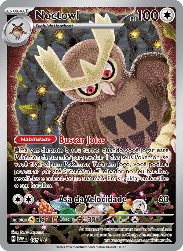 Noctowl 141 — SVP Black Star Promos (Portuguese Pokémon TCG card)