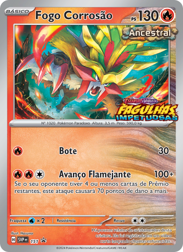 Fogo Corrosão 151 — SVP Black Star Promos (Portuguese Pokémon TCG card)