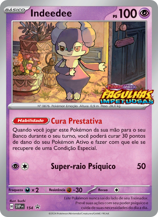 Indeedee 154 — SVP Black Star Promos (Portuguese Pokémon TCG card)