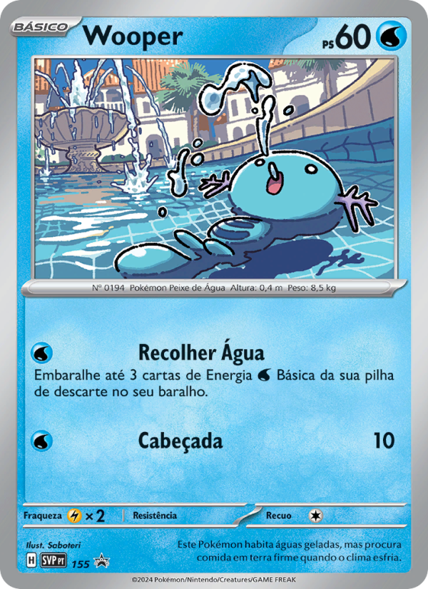 Wooper 155 — SVP Black Star Promos (Portuguese Pokémon TCG card)