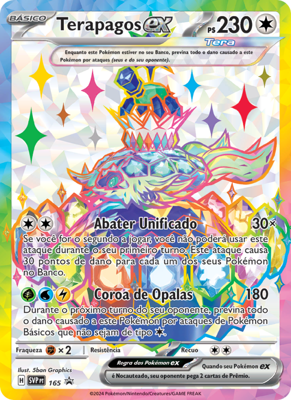 Terapagos ex 165 — SVP Black Star Promos (Portuguese Pokémon TCG card)