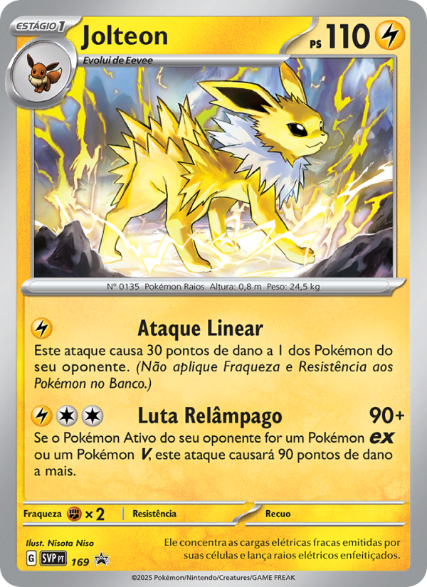 Jolteon 169 — SVP Black Star Promos (Portuguese Pokémon TCG card)