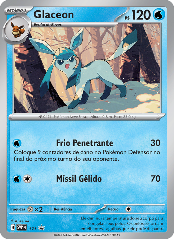 Glaceon 171 — SVP Black Star Promos (Portuguese Pokémon TCG card)