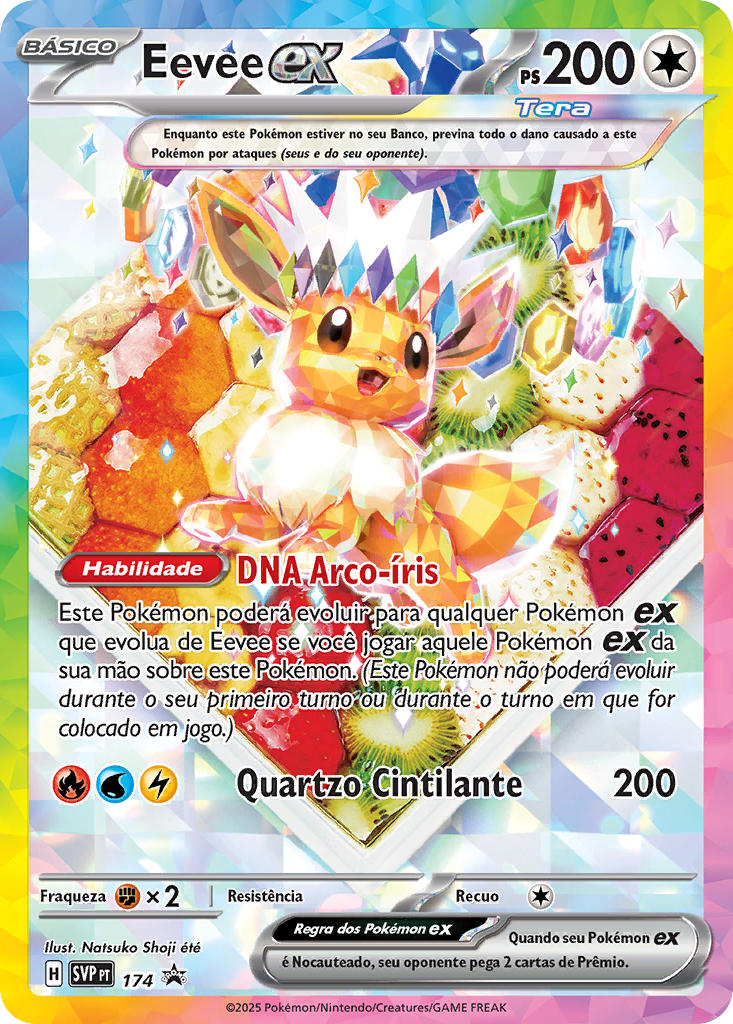 Eevee ex 174 — SVP Black Star Promos (Portuguese Pokémon TCG card)