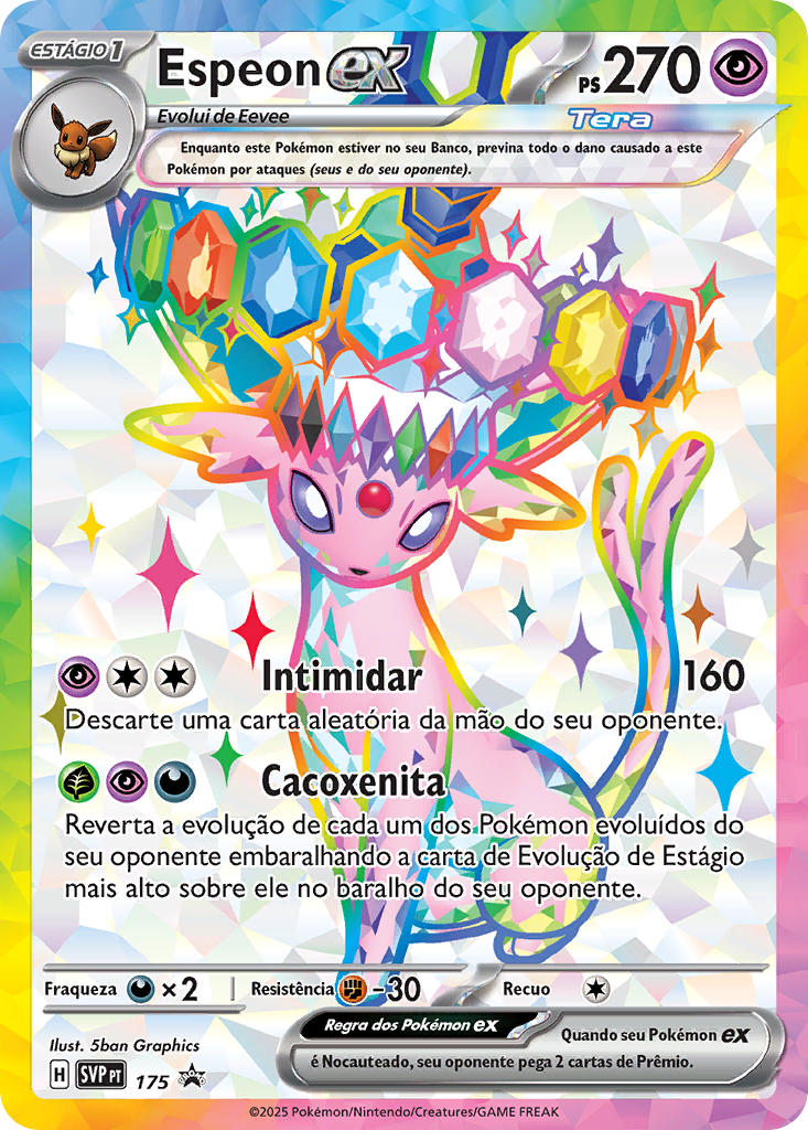 Espeon ex 175 — SVP Black Star Promos (Portuguese Pokémon TCG card)