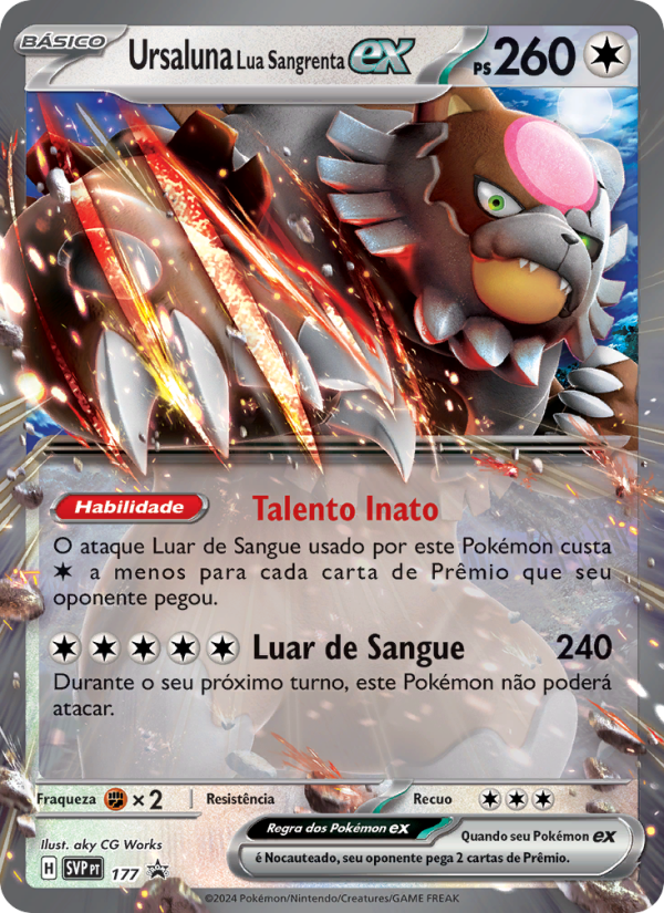 Ursaluna Lua Sangrenta ex 177 — SVP Black Star Promos (Portuguese Pokémon TCG card)