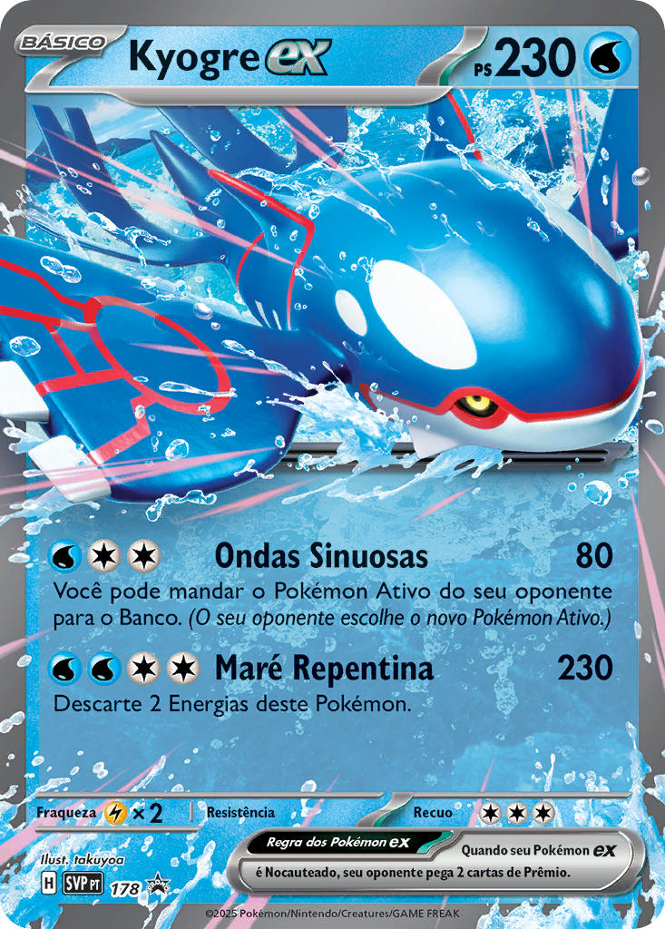 Kyogre ex 178 — SVP Black Star Promos (Portuguese Pokémon TCG card)