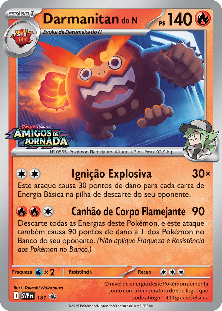 Darmanitan do N 181 — SVP Black Star Promos (Portuguese Pokémon TCG card)