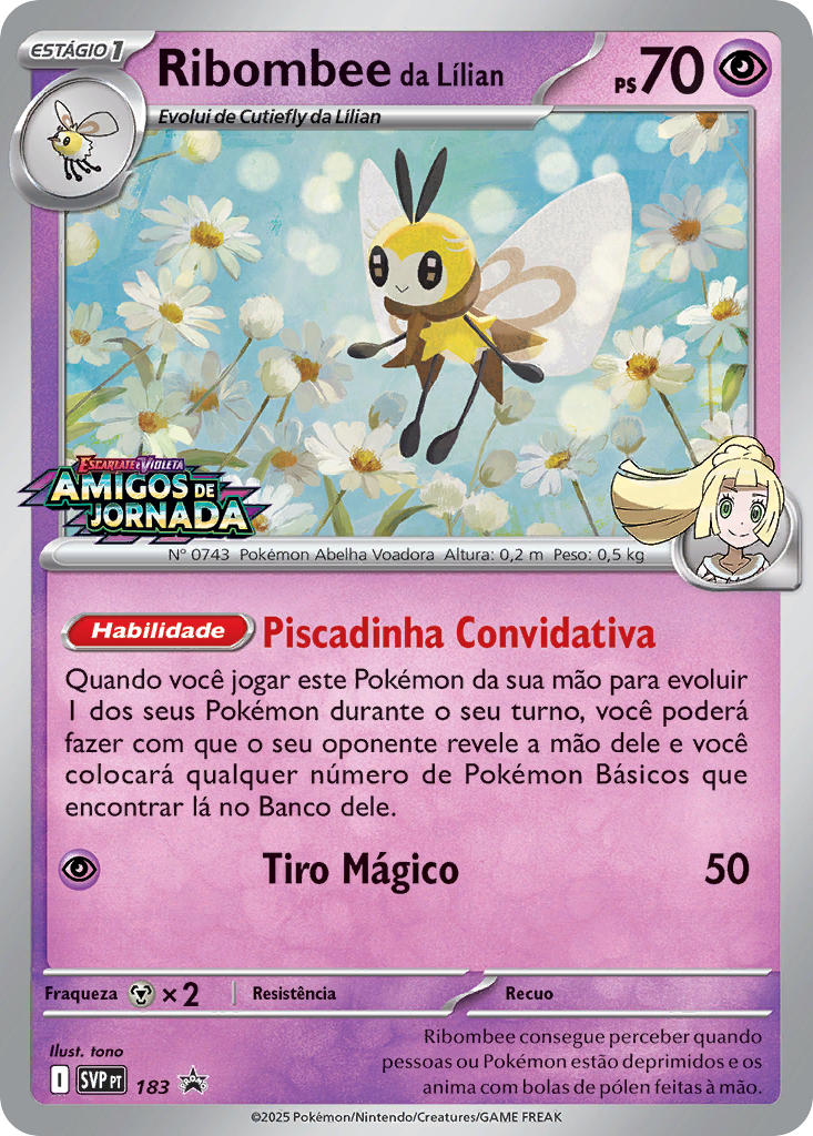Ribombee da Lílian 183 — SVP Black Star Promos (Portuguese Pokémon TCG card)