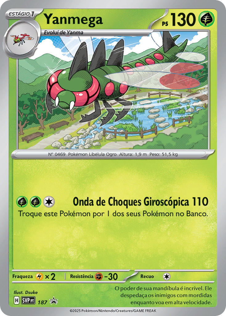 Yanmega 187 — SVP Black Star Promos (Portuguese Pokémon TCG card)