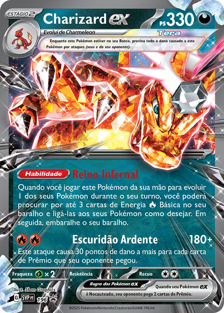 Charizard ex 196 — SVP Black Star Promos (Portuguese Pokémon TCG card)