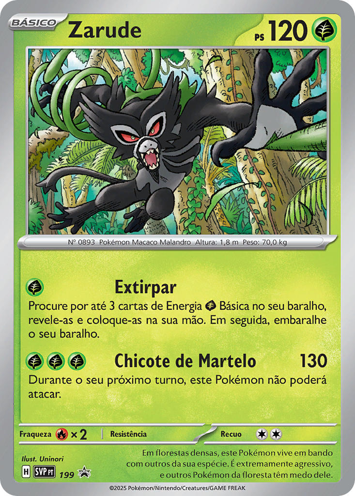 Zarude 199 — SVP Black Star Promos (Portuguese Pokémon TCG card)