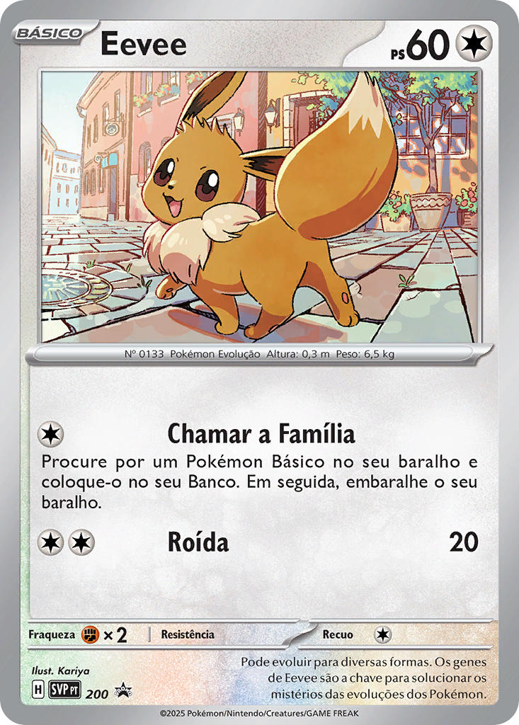 Eevee 200 — SVP Black Star Promos (Portuguese Pokémon TCG card)