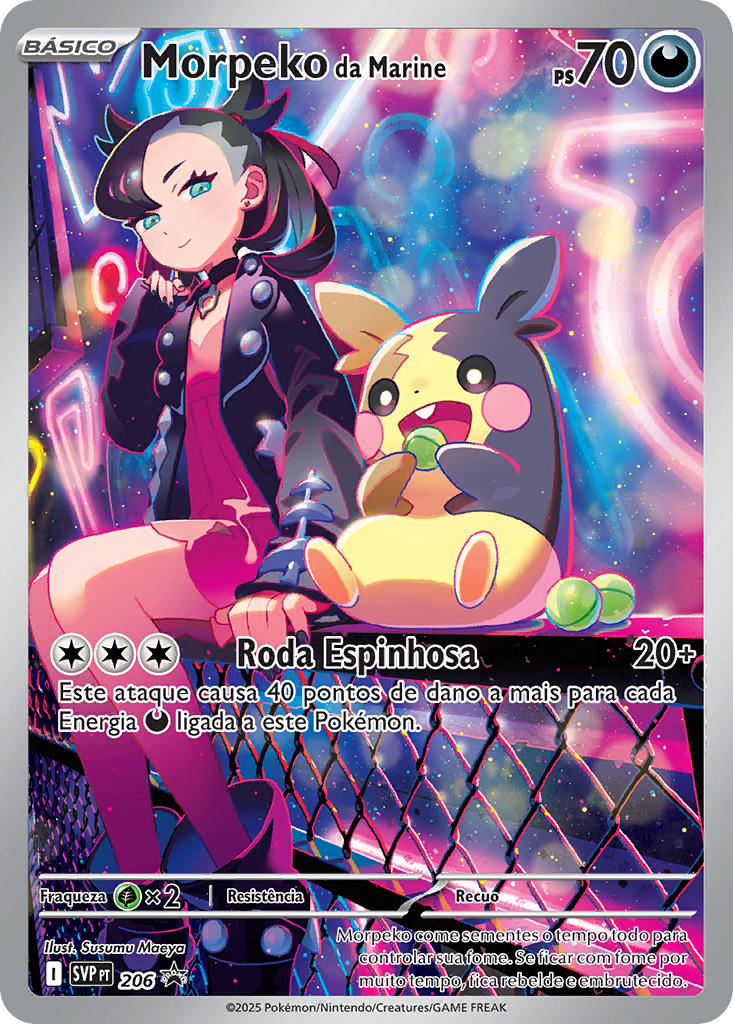 Morpeko da Marine 206 — SVP Black Star Promos (Portuguese Pokémon TCG card)