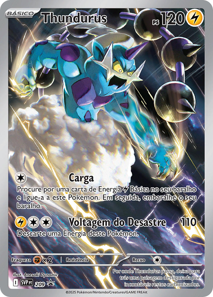 Thundurus 209 — SVP Black Star Promos (Portuguese Pokémon TCG card)