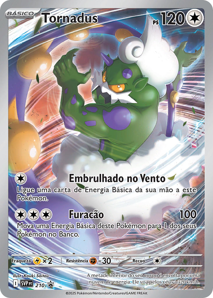 Tornadus 210 — SVP Black Star Promos (Portuguese Pokémon TCG card)