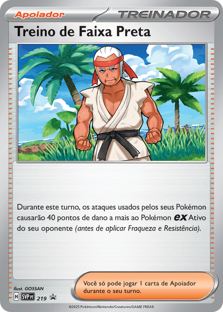 Treino de Faixa Preta 219 — SVP Black Star Promos (Portuguese Pokémon TCG card)