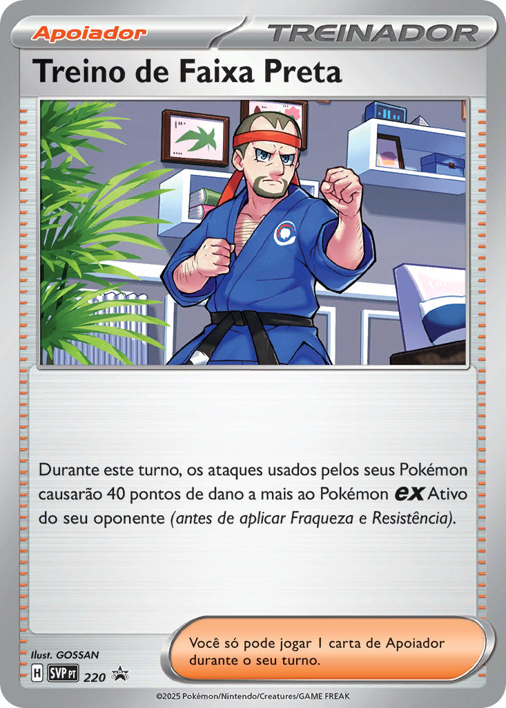 Treino de Faixa Preta 220 — SVP Black Star Promos (Portuguese Pokémon TCG card)