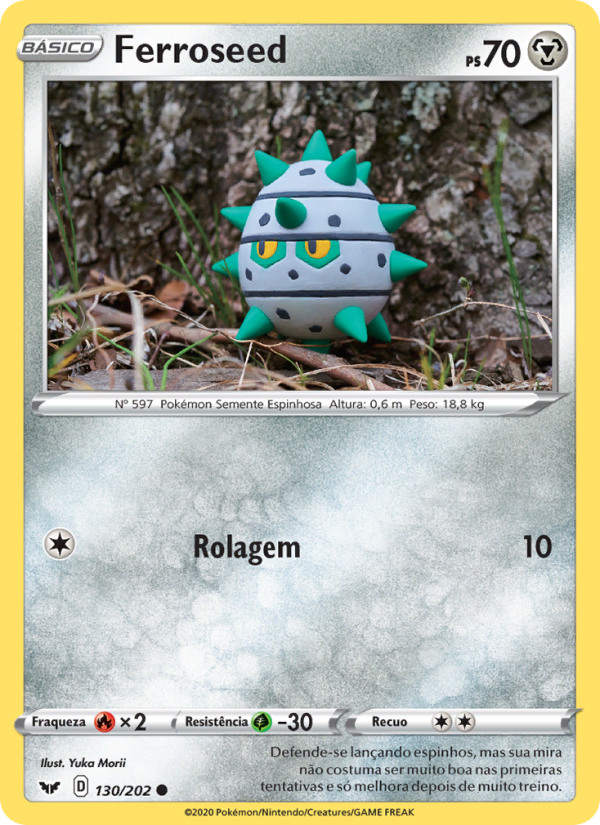 Ferroseed 130 — Espada e Escudo (Portuguese Pokémon TCG card)