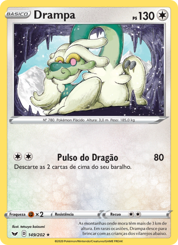 Drampa 149 — Espada e Escudo (Portuguese Pokémon TCG card)