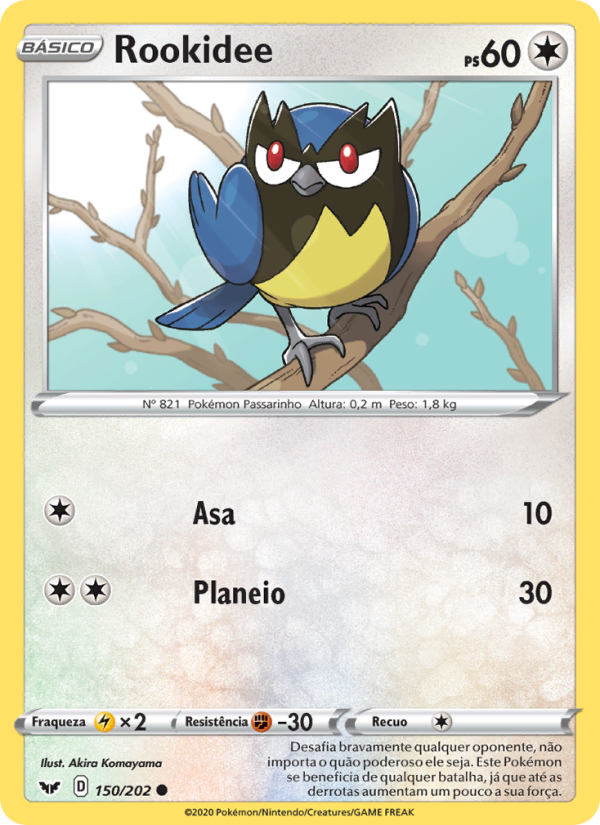 Rookidee 150 — Espada e Escudo (Portuguese Pokémon TCG card)