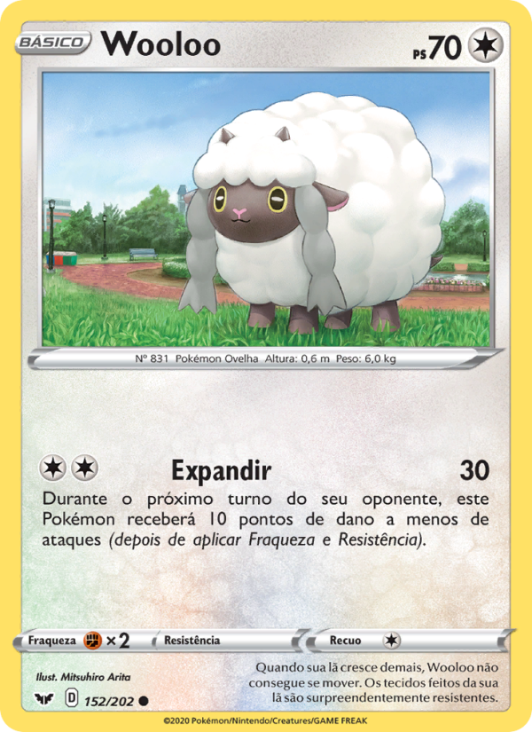 Wooloo 152 — Espada e Escudo (Portuguese Pokémon TCG card)