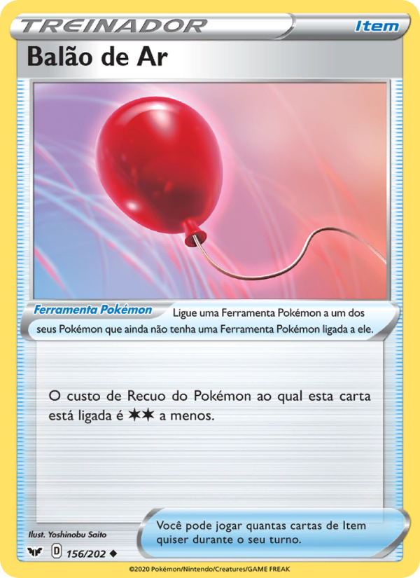 Balão de Ar 156 — Espada e Escudo (Portuguese Pokémon TCG card)
